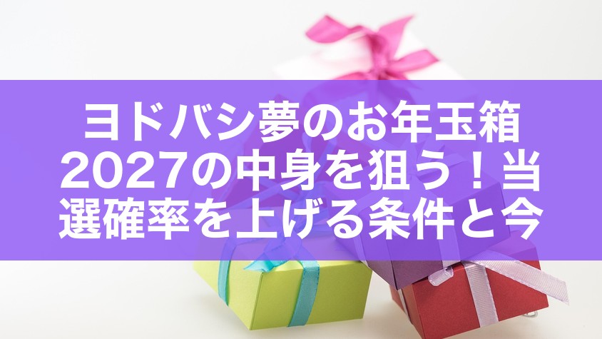 ヨドバシ夢のお年玉箱2027の中身を狙う！当選確率を上げる条件と今